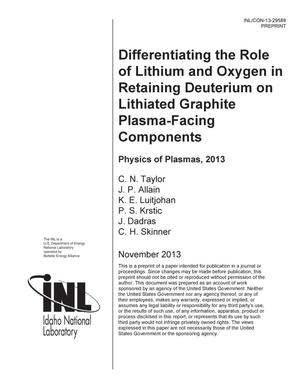 Differentiating the role of lithium and oxygen in retaining deuterium on lithiated graphite plasma-facing components