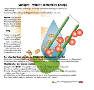 Sunlight + Water = Tomorrow's Energy