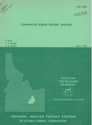 Comparative Boron Isotopic Analysis