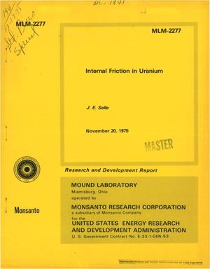 Internal friction in uranium