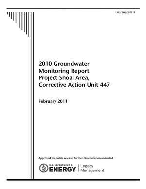 2010 Groundwater Monitoring Report Project Shoal Area, Corrective Action Unit 447