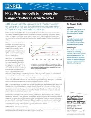 NREL Uses Fuel Cells to Increase the Range of Battery Electric Vehicles (Fact Sheet)