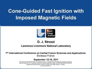 Cone-Guided Fast Ignition with Imposed Magnetic Fields