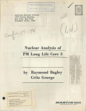 Nuclear Analysis of Pm Long-Life Core 3