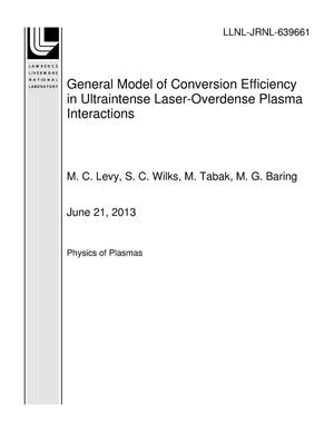 General Model of Conversion Efficiency in Ultraintense Laser-Overdense Plasma Interactions