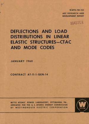 DEFLECTIONS AND LOAD DISTRIBUTIONS IN LINEAR ELASTIC STRUCTURES--CTAC AND MODE CODES