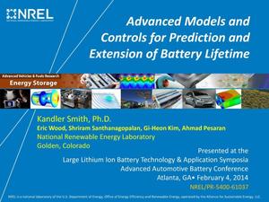 Advanced Models and Controls for Prediction and Extension of Battery Lifetime