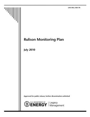 Rulison Monitoring Plan