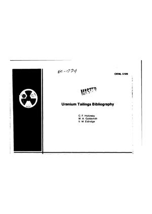 Uranium tailings bibliography
