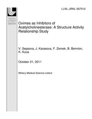 Oximes as Inhibitors of Acetylcholinesterase: A Structure Activity Relationship Study