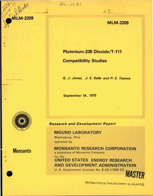 Plutonium-238 dioxide/T-111 compatibility studies