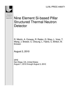 Nine Element Si-based Pillar Structured Thermal Neutron Detector