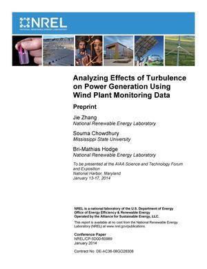 Analyzing Effects of Turbulence on Power Generation Using Wind Plant Monitoring Data: Preprint