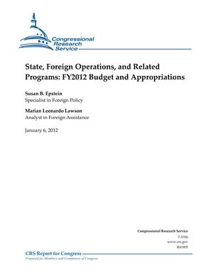 State, Foreign Operations, and Related Programs: FY2012 Budget and Appropriations