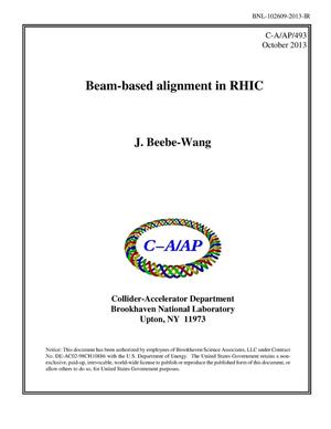 Beam-based alignment in RHIC