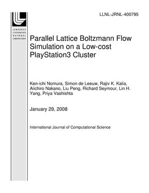 Parallel Lattice Boltzmann Flow Simulation on a Low-cost PlayStation3 Cluster