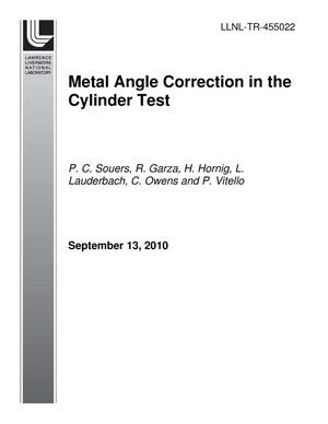 Metal Angle Correction in the Cylinder Test