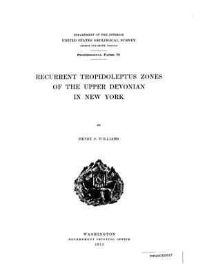 Recurrent Tropidoleptus Zones of the Upper Devonian in New York