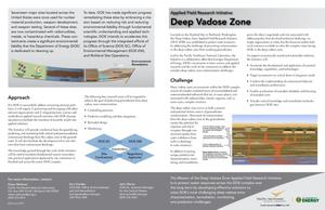 Deep Vadose Zone Applied Field Research Initiative (DVZ AFRI) - Overview