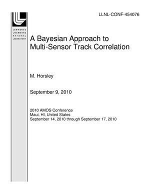 A Bayesian Approach to Multi-Sensor Track Correlation