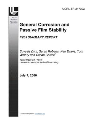 General Corrosion and Passive Film Stability