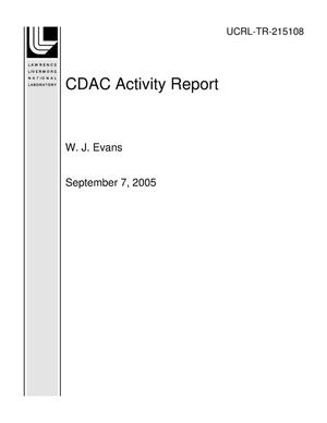 CDAC Activity Report