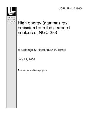 High energy (gamma)-ray emission from the starburst nucleus of NGC 253