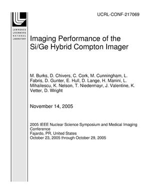 Imaging Performance of the Si/Ge Hybrid Compton Imager