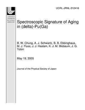 Spectroscopic Signature of Aging in (delta)-Pu(Ga)