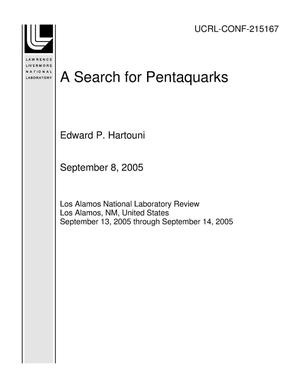 A Search for Pentaquarks