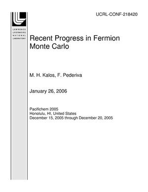 Recent Progress in Fermion Monte Carlo