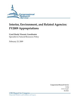 Primary view of object titled 'Interior, Environment, and Related Agencies: FY2009 Appropriations'.