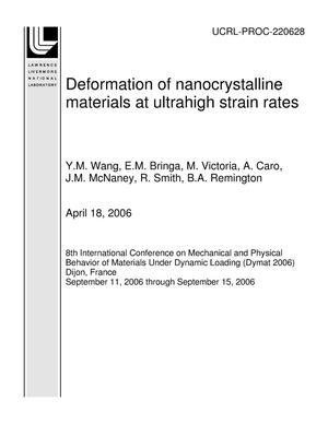 Deformation of nanocrystalline materials at ultrahigh strain rates - microstructure perspective in nanocrystalline nickel