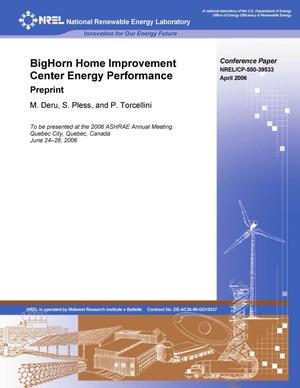BigHorn Home Improvement Center Energy Performance: Preprint