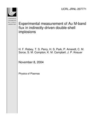 Experimental measurement of Au M-band flux in indirectly-driven double-shell implosions