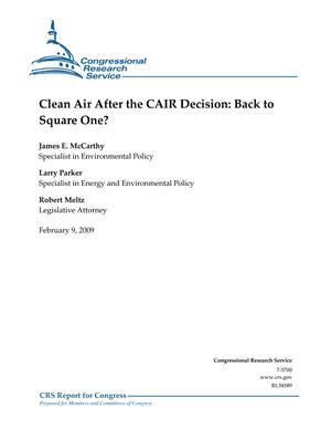 Clean Air After the CAIR Decision: Back to Square One?