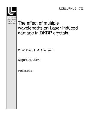 The effect of multiple wavelengths on Laser-induced damage in DKDP crystals