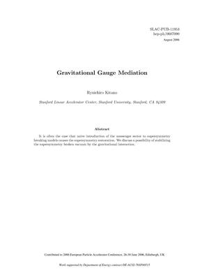 Gravitational Gauge Mediation