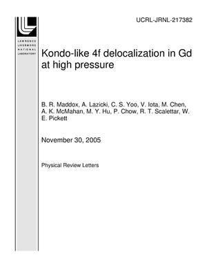 Kondo-like 4f delocalization in Gd at high pressure
