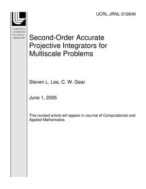 Second-Order Accurate Projective Integrators for Multiscale Problems