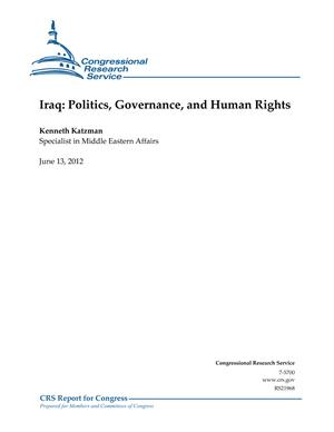 Primary view of object titled 'Iraq: Politics, Governance, and Human Rights'.