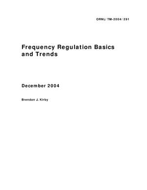 Frequency Regulation Basics and Trends