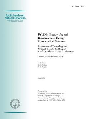 FY 2004 Energy Use and Recommended Energy Conservation Measures--Environmental Technology and National Security Buildings at Pacific Northwest National Laboratory