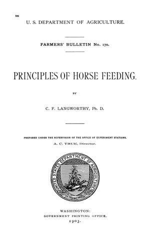 Principles of Horse Feeding