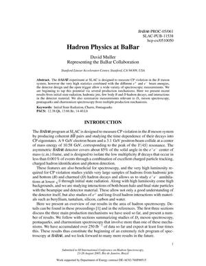 Hadron Physics at BaBar