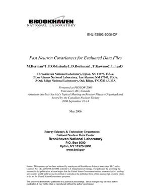 FAST NEUTRON COVARIANCES FOR EVALUATED DATA FILES.