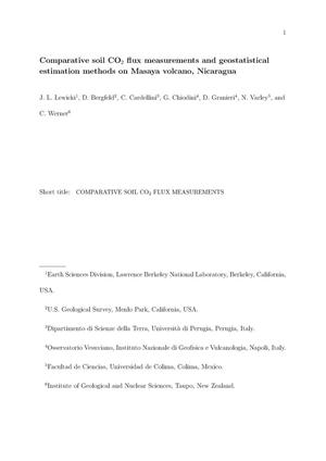 Comparative Soil CO2 Flux Measurements and Geostatisticalestimation Methods on Masaya Volcano, Nicaragua