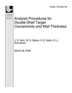 Analysis Procedures for Double-Shell Target Concentricity and Wall Thickness