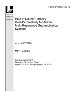 Role of Double-Porosity Dual-Permeability Models for Multi-Resonance Geomechanical Systems
