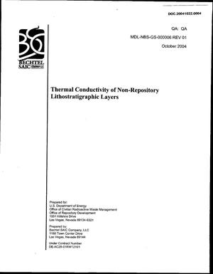 THERMAL CONDUCTIVITY OF NON-REPOSITORY LITHOSTRATIGRAPHIC LAYERS